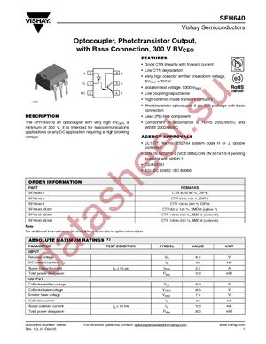 SFH640-3 datasheet  